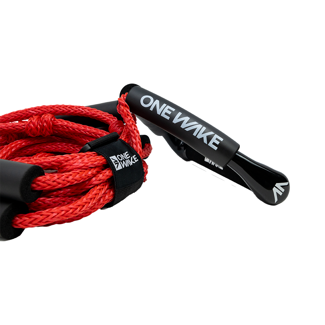 OneWake Wakesurf Rope & Handle Combo - Red