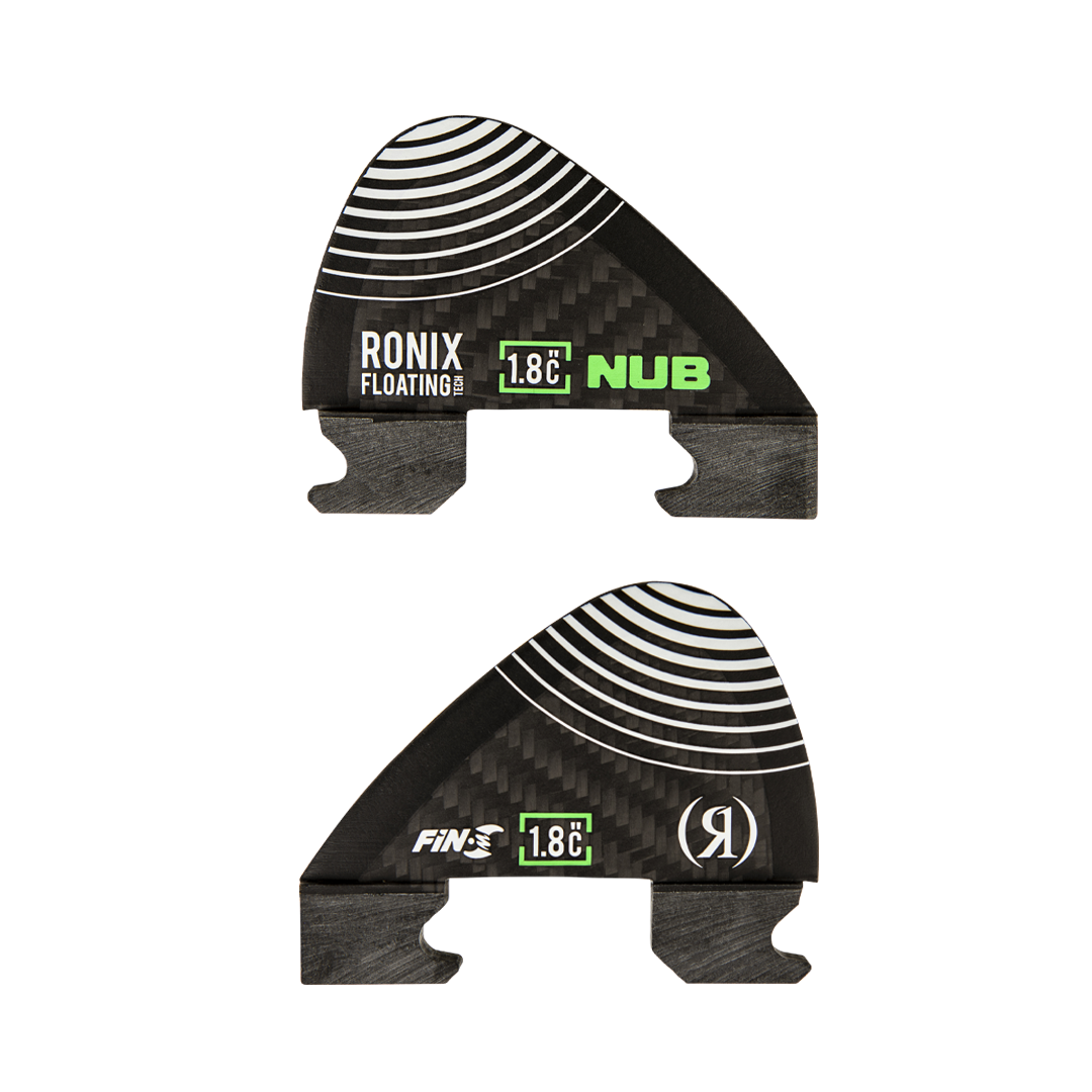 Ronix Fin-S 2.0 Flo Thru Surf Fin - Carbon Fiber Wakeboard Fins With Spring Lock Technology